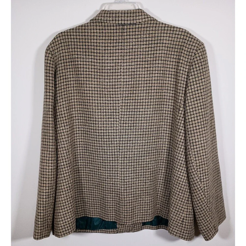 Vintage Maggie McNaughton Plaid Tweed Skirt Blazer Suit Womens Plus Size 20W